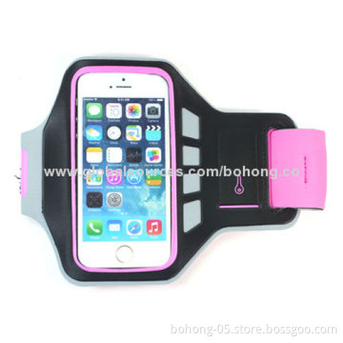 Armbands for iPhone 5S, Made of Neoprene and Nylon with Key Slot